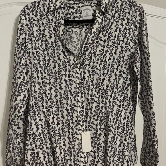 Brooks Brothers Floral Button-Up Blouse - Picture 7 of 8